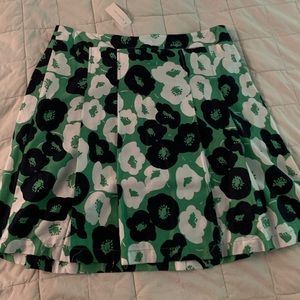 NWT Green and navy floral skirt